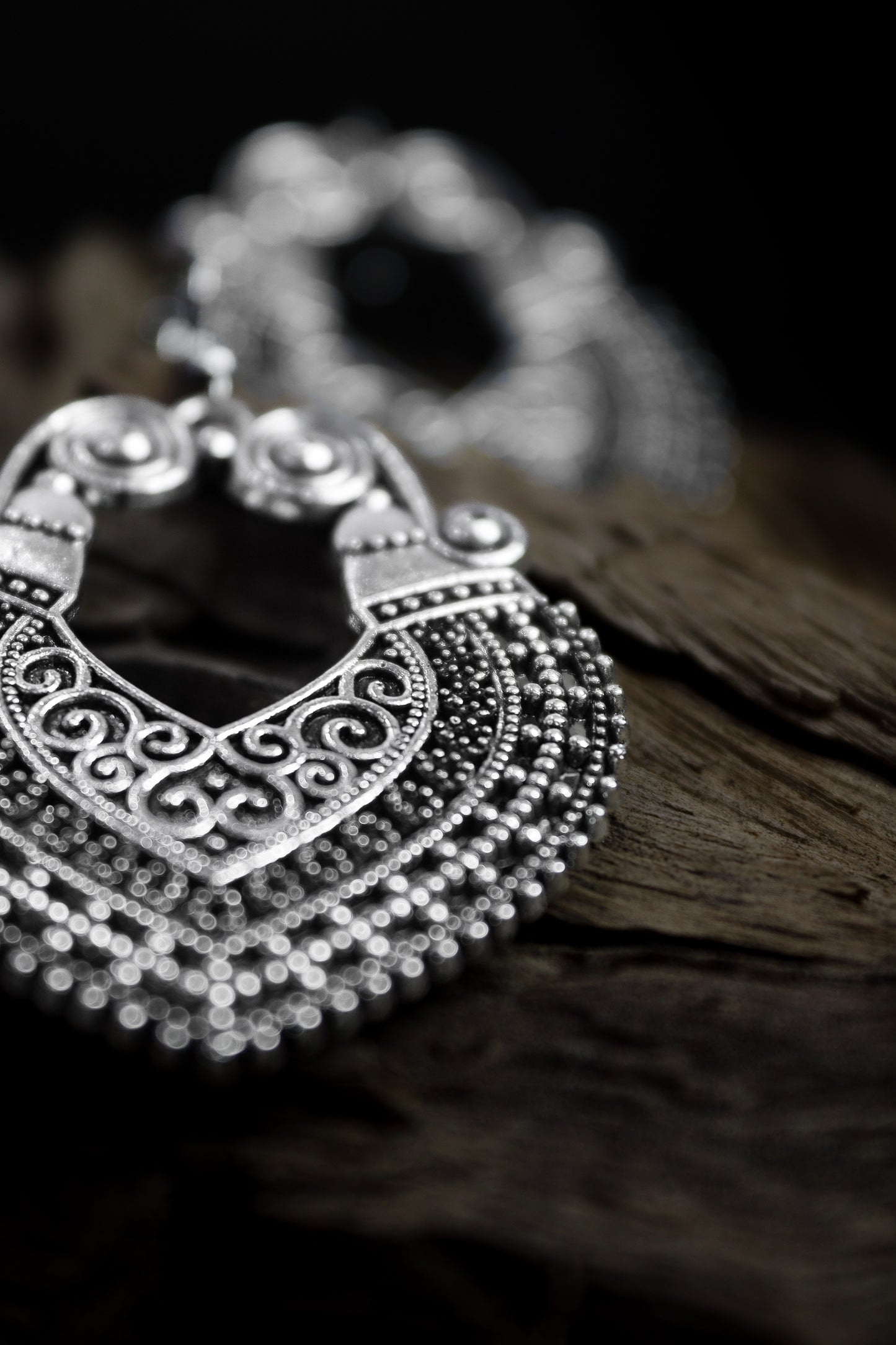 Pratination Royal Boho Oxidized Dangler Earrings