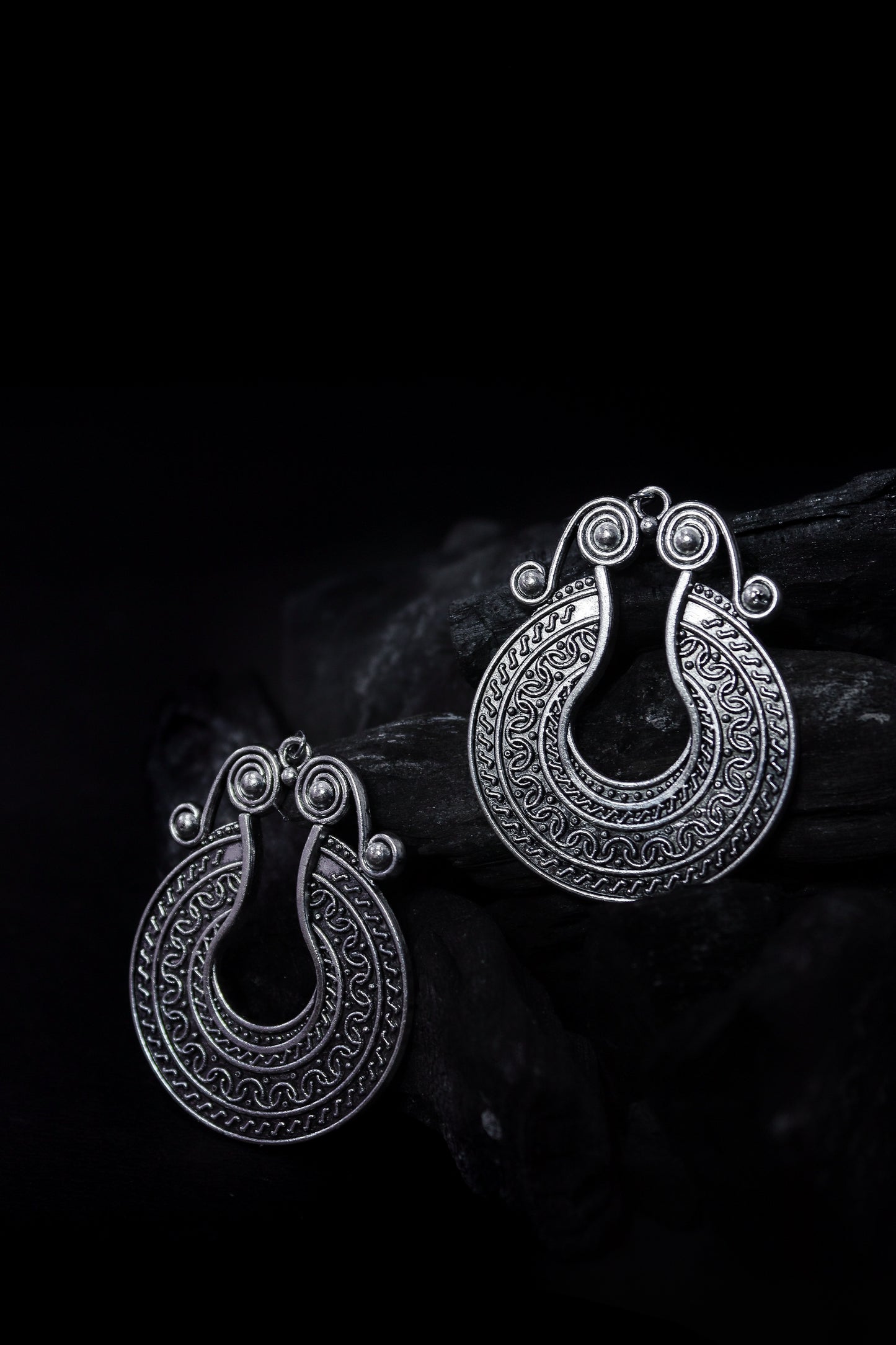 Pratination Tribal Luxe Crescent Earrings