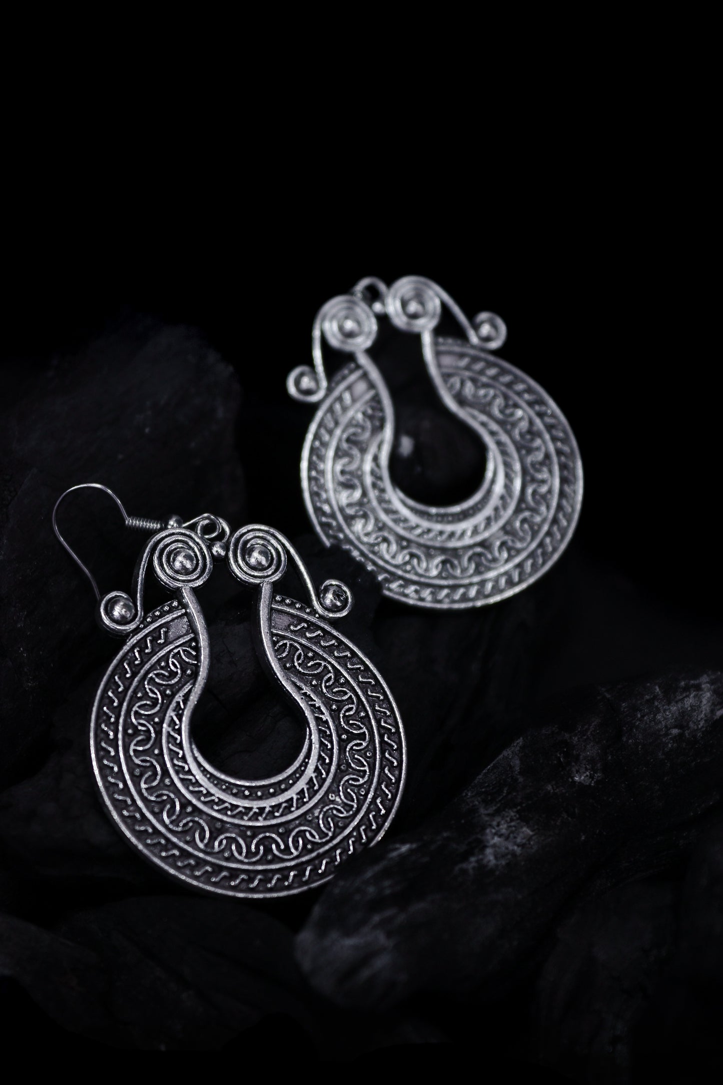 Pratination Tribal Luxe Crescent Earrings