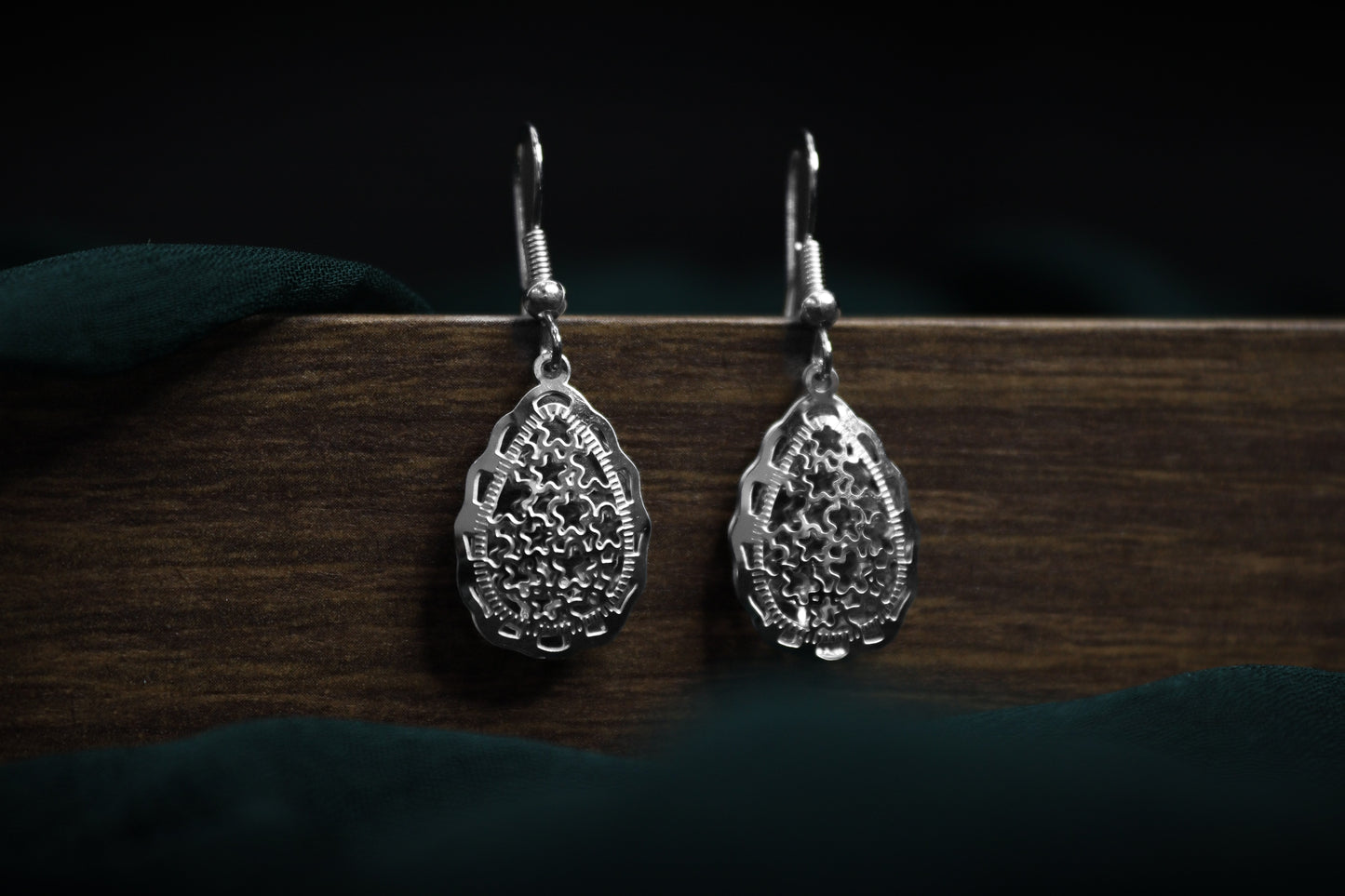 Pratination Heritage Teardrop Filigree Earrings