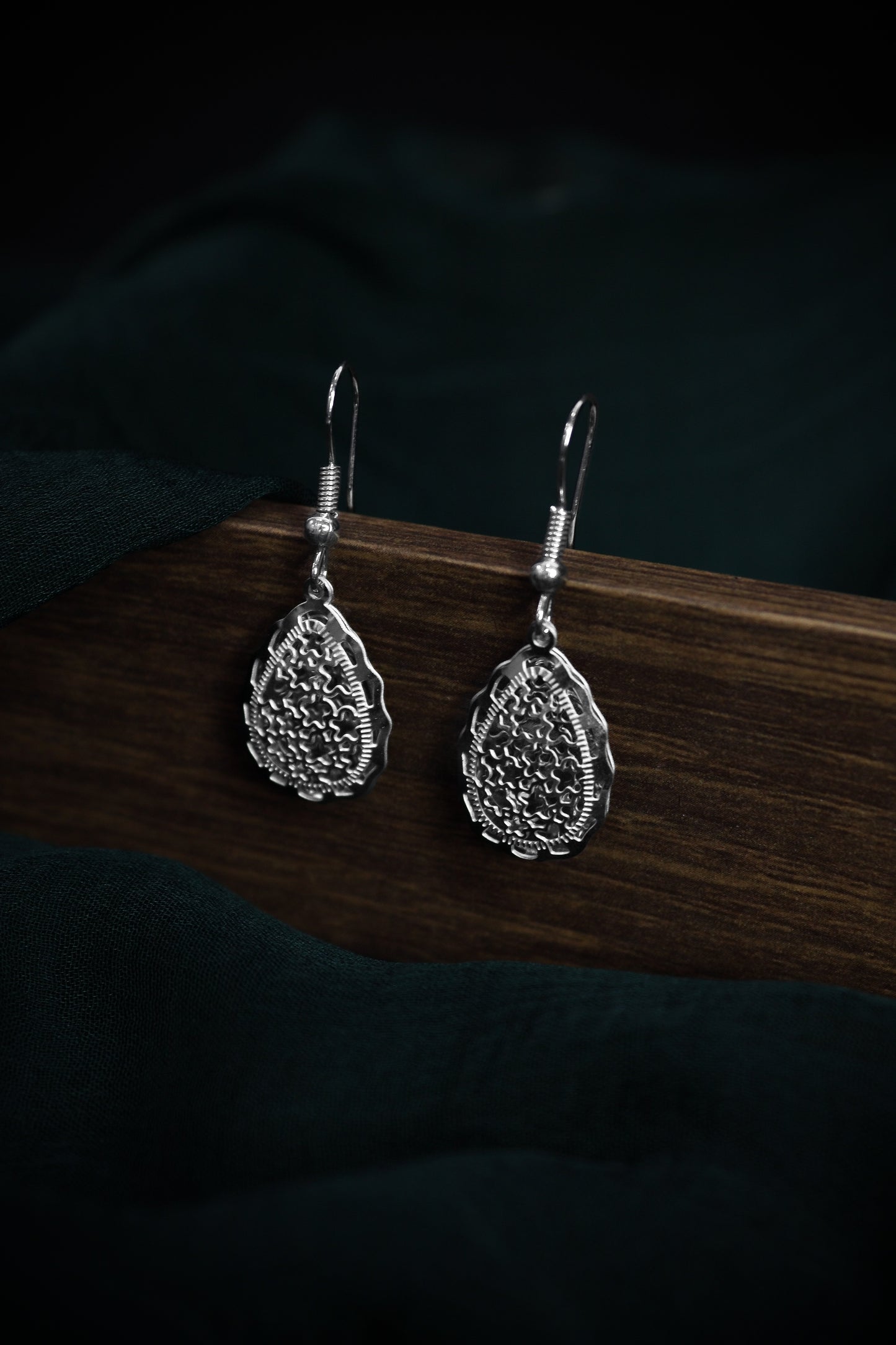 Pratination Heritage Teardrop Filigree Earrings