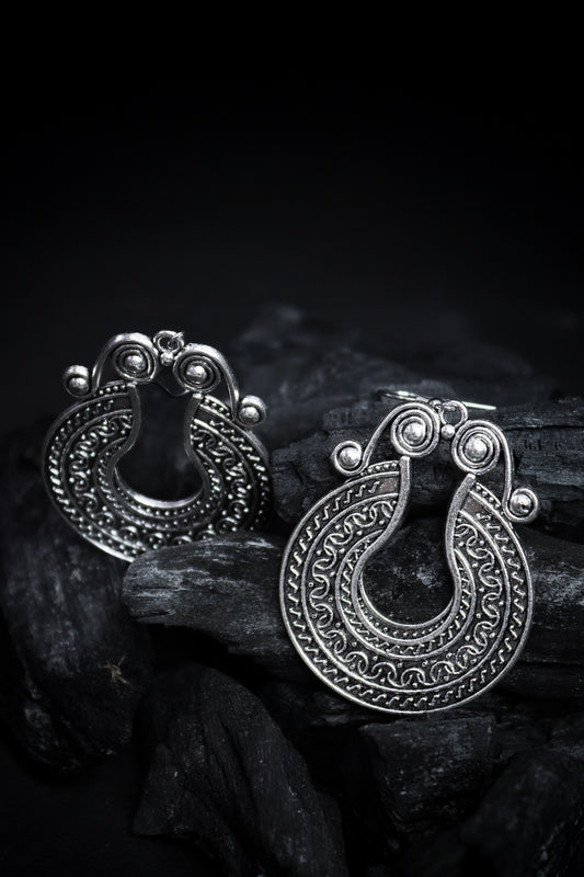 Pratination Tribal Luxe Crescent Earrings
